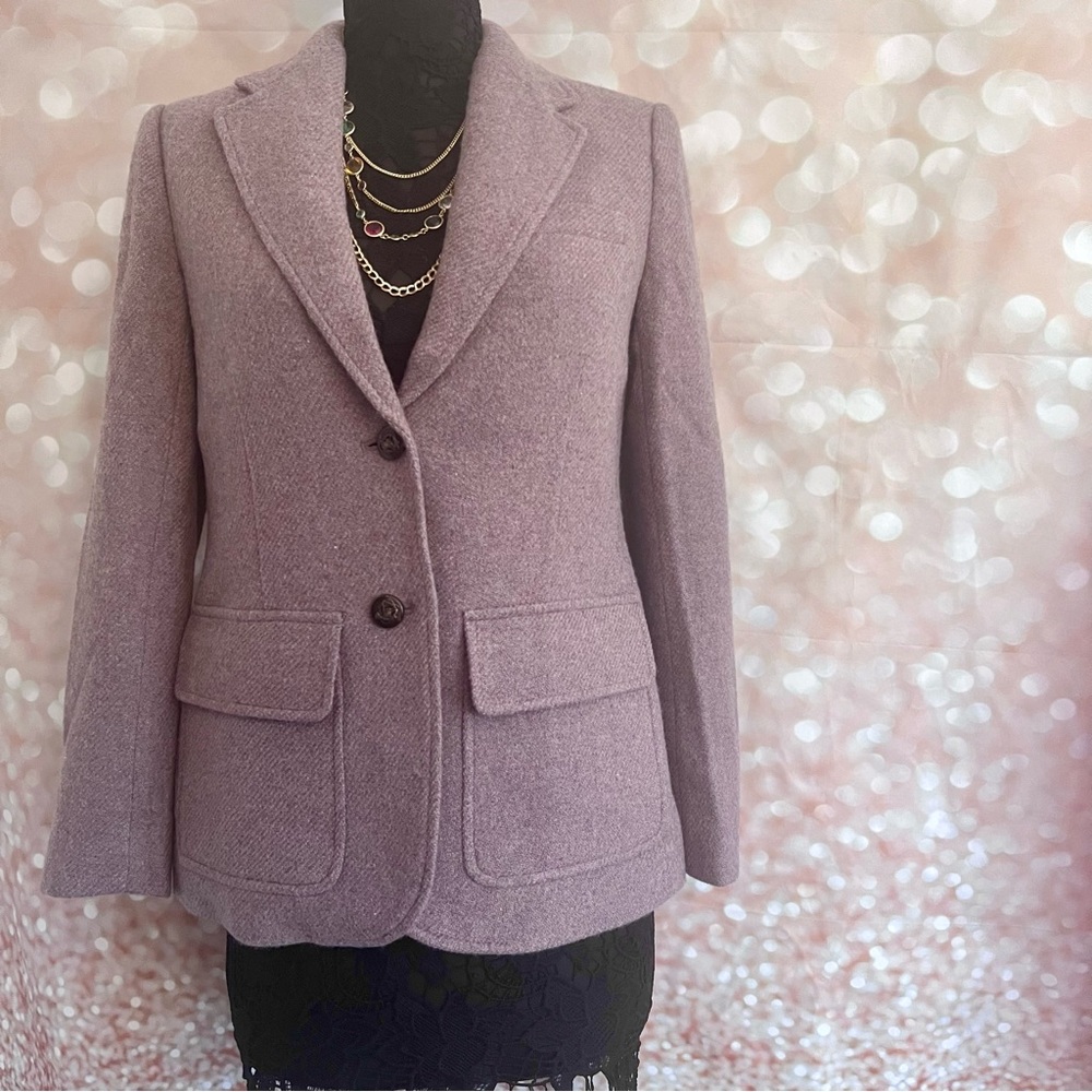 Lauren Ralph Lauren Purple Wool Blend Blazer US 4 UK 8